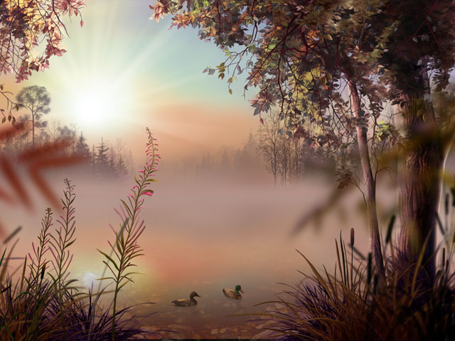 雾湖 Fog Lake 3D Screensaver