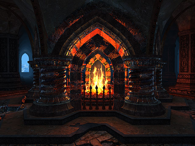 水晶壁炉 Crystal Fireplace 3D Screensaver